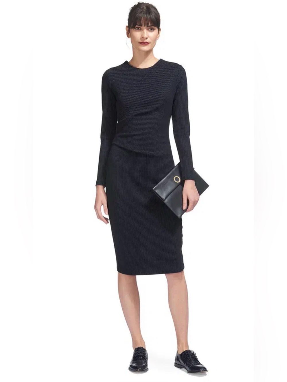 Whistles Drew Pinstriped Jersey Dress